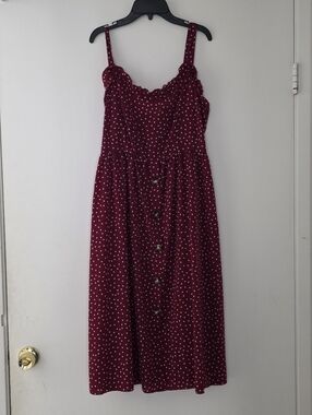 SHEIN Red Polka Dot Dress